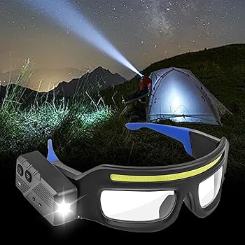 Super Bright LED Safety Glasses With Lights TYPE-C Rechargeable Anti Fog Goggles For Mountain Biking Welding Sports Men Women