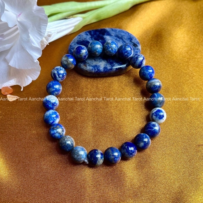 Exquisite Natural Stone Bead Bracelet For Women Men Lapis Lazuli Stone Bracelet Vintage Daily Wear Jewelry Unique Gift