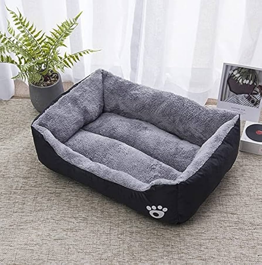 Soft Square Large Dog Sofa Elastic Dog House Cushion Winter Warm Medium Dog Bed Washable Cat Kennel House Accessories