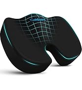 TushGuard Seat Cushion - Memory Foam Cushion for Office Chair, Car Seat, Airplane, Bleacher - Sciatica & Hip & Coccyx Pain Relief Desk Chair Cushion for Long Sitting Office Workers, Car Drivers