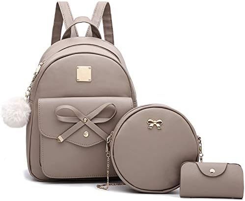 I IHAYNER Girls Bowknot 3-Pieces Fahsion Leather Backpack Backpack Purse for Women Rucksack for Ladies Shoulder Bag | Backpack Purse, Rucksack, for Ladies, Shoulder Bag, Backpack Purse, Rucksack