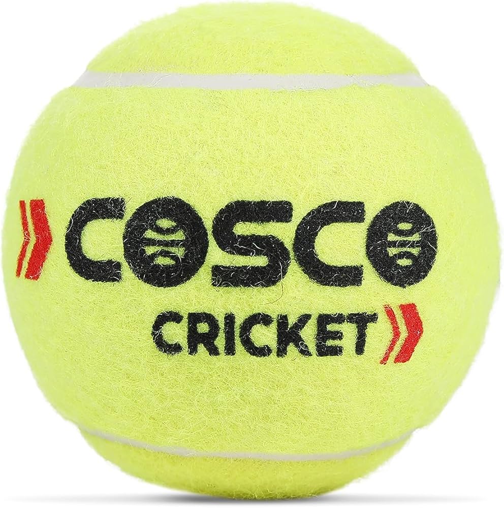 Cosco Cricket Normal Force Leather Tennis Ball (Yellow) -Pack of 6