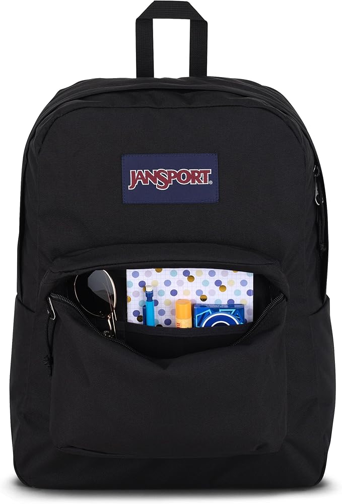 JanSport SuperBreak One Backpacks - Durable, Lightweight Bookbag with 1 Main Compartment, Front Utility Pocket with Built-in Organizer - Premium Backpack, Black