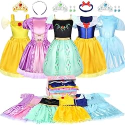LIMIROLER Princess Dress Up Clothes Role Play Costume Set