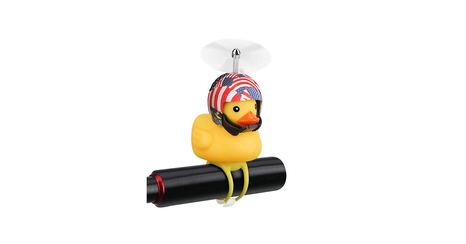 NEKRASH Duck Bike Bell, Rubber Duck Bicycle Accessories with LED Light, Cute Propeller Handlebar Bicycle Horns for Kids Toddler Children Adults Sport Outdoor