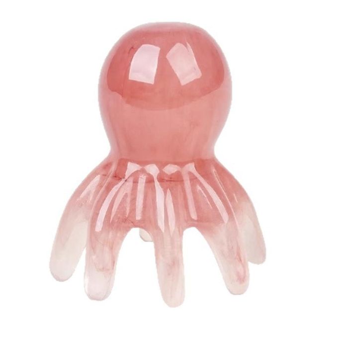 Resin Octopus Massage Comb Head Meridian Scraping Scalp Massage Brush Acupuncture SPA Gua Sha Fatigue Relief Relax Massage Comb