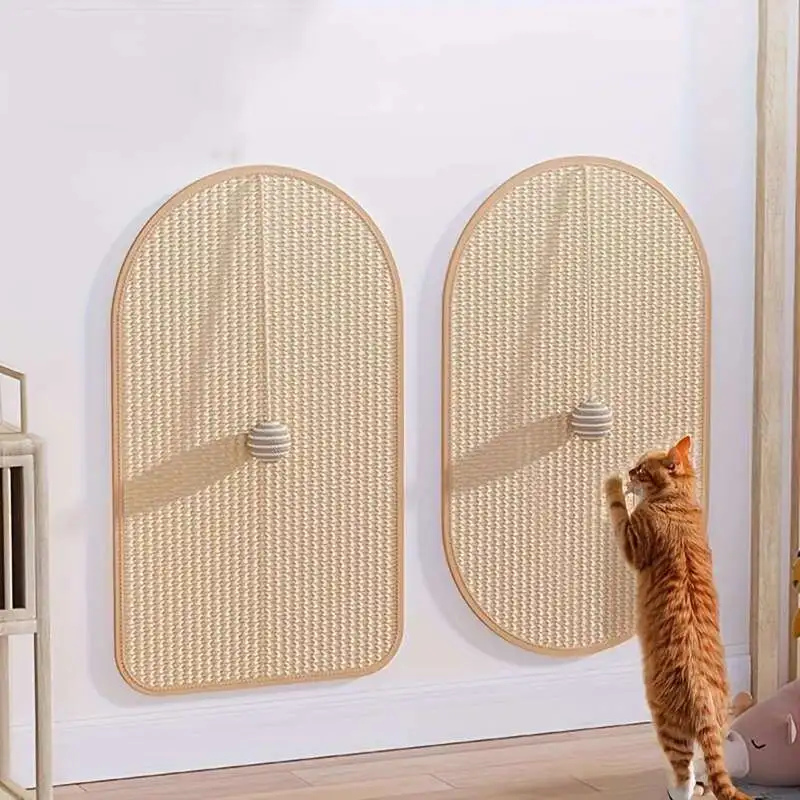 Durable Sisal Cat Scratch Pads, Cat Wall Pads, Sofa Claw Grinding Pads, Scratch Board Wall Stickers Cat Pet Toys Pet Accessories