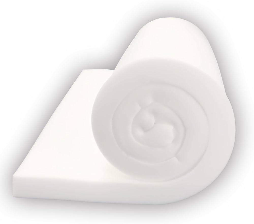 FOAMYFOAM 2Pack High Density 2 inch Thick, 24 inch Wide, 72 inch Long Upholstery Foam, Cushion Replacement