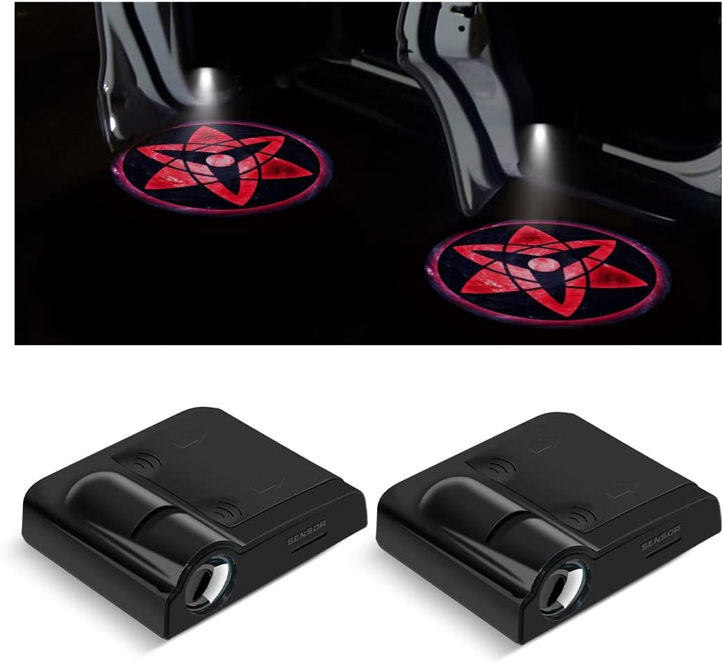 Wireless Car Door Logo Projector Lights Sharingan Welcome Lamp 2 Pcs