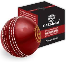 Soft Rubber Cricket Ball for Practice | Outdoor & Indoor Practice Cricket Ball with Core & Stitched Seam | Realistic Feel, True Bounce & Swing for Practice, Honing Skills & Family Fun
