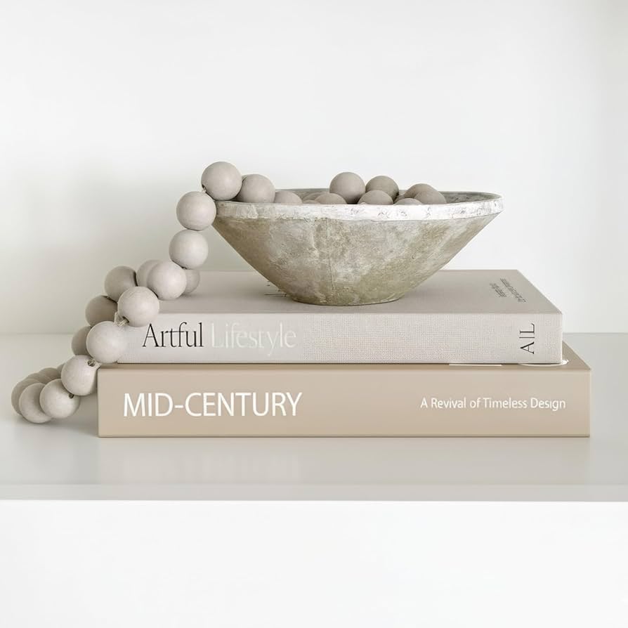 Aesthetic Decorative Books - Set of 2 Stylish Boxes Enhance Your Coffee Table, Bookshelf or Mantel Decor - Beautiful Fake/Faux Books for Modern Home Decoration, Photo Storage and as a Keepsake Box