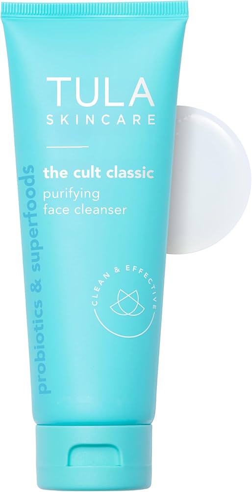 TULA Skin Care Cult Classic Purifying Face Cleanser - Gentle and Effective Face Wash, Makeup Remover, Nourishing and Hydrating