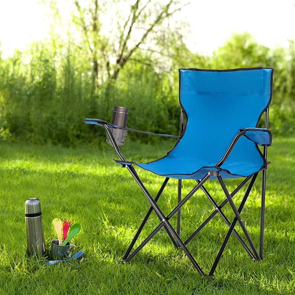 This Portable Camping Chair Is Crafted with Ergonomic Design, Boasts a Sturdy Iron Frame, Is Lightweight, And Can Be Easily Folded. It'S Perfect for Activities Like Camping, Fishing, Outdoor Grilling, And Picnics