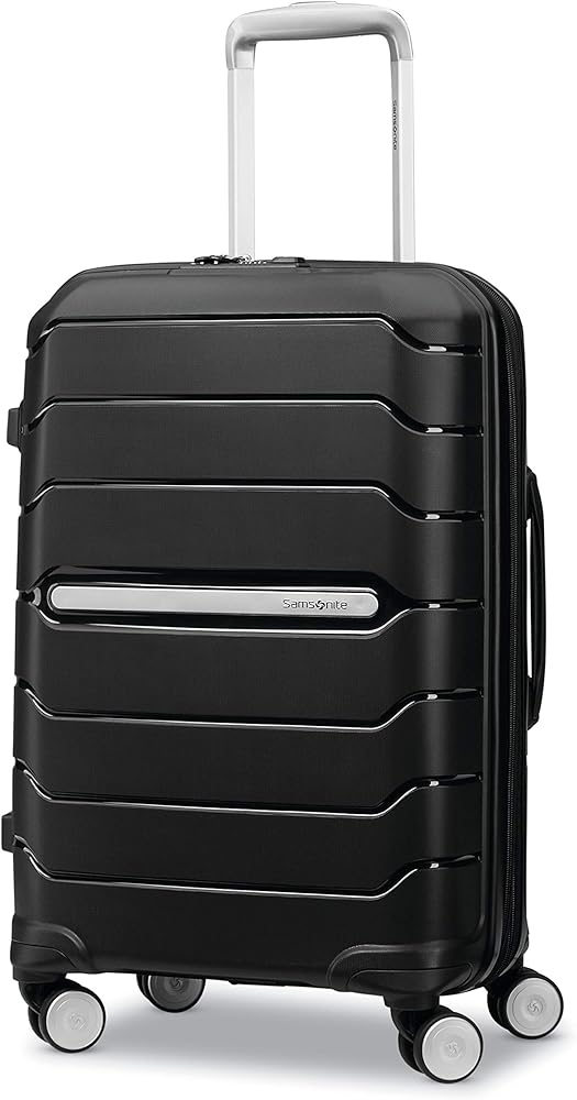 Samsonite Freeform Hardside Carry-On Luggage with Spinner Wheels - Hardshell Suitcase - TSA, Airline-Approved - Expandable Hard Shell, Smooth Rolling Wheels for Lightweight Travel – Black