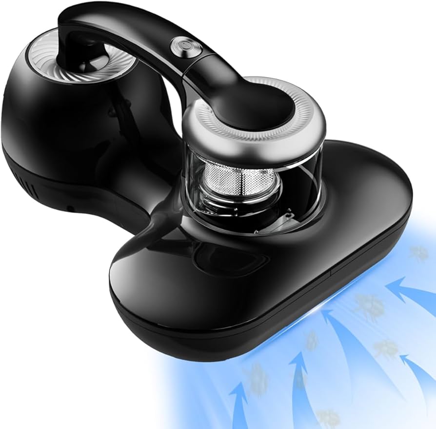 Hersven Mattress Vacuum Cleaner, Handheld UV Bed Vacuum Cleaner 16KPa & 12800 Vibrations Per/Min Upgraded Effectively Clean Up Bed, Pillows, Cloth Sofas, Carpets and Ther Fabric Surfaces