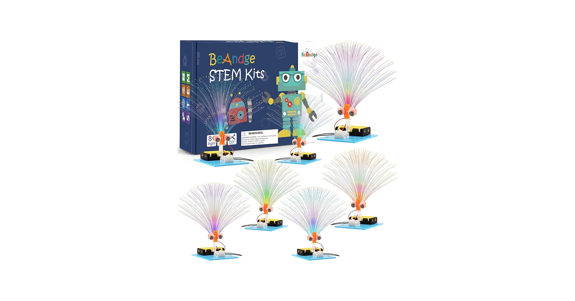 12 Pack STEM Craft Kits for Kids Fiber Optic Science Projects