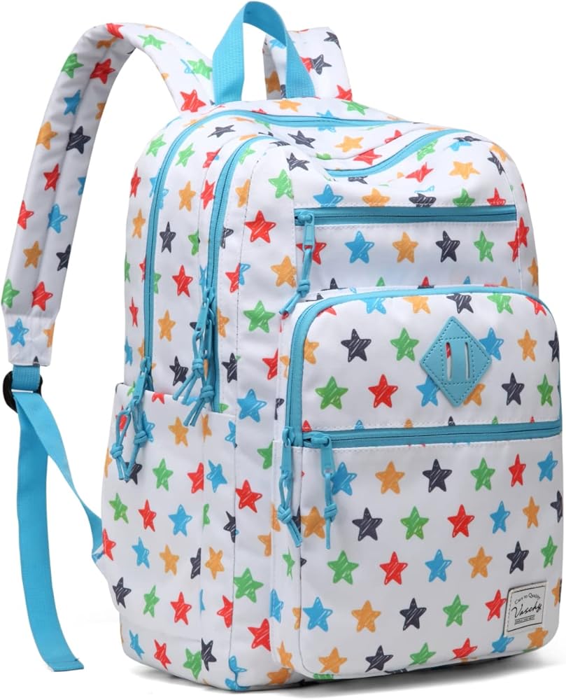VASCHY School Backpack for Teen Girls, Bookbag Schoolbag Casual Daypack for High School/College/Women/Travel/Work Stars