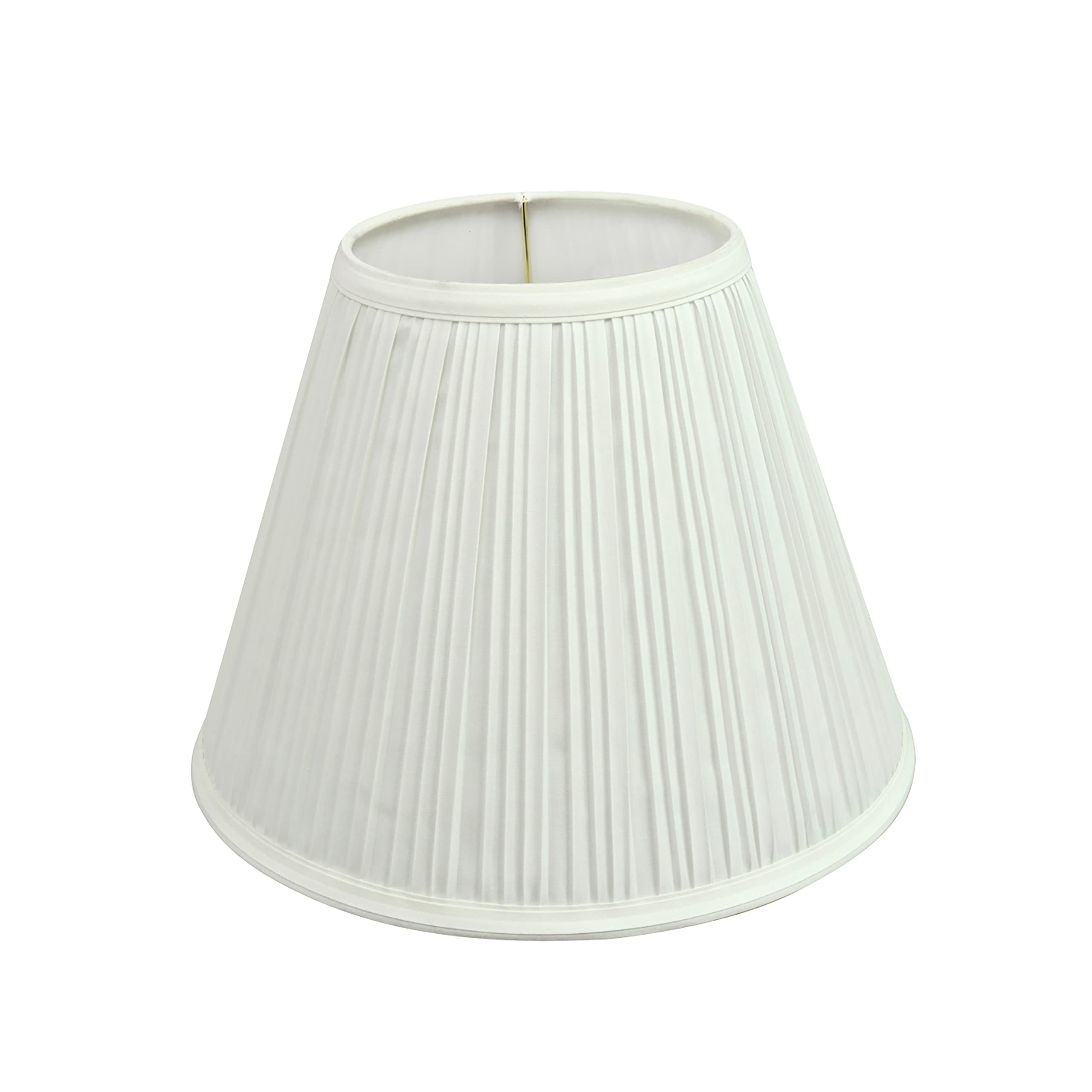 Aspen Creative 59101A Empire Uno Lamp Shade in Powder White, 5" Top x 10" Bottom x 8" Slant Height, Slip UNO 33mm