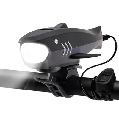 Bike Horn with Light, 120dB Electric Bicycle Bell & 400LM Rechargeable Headlight, IPX4 Waterproof Kids Bike Accessories for Boys/Girls, Scooters