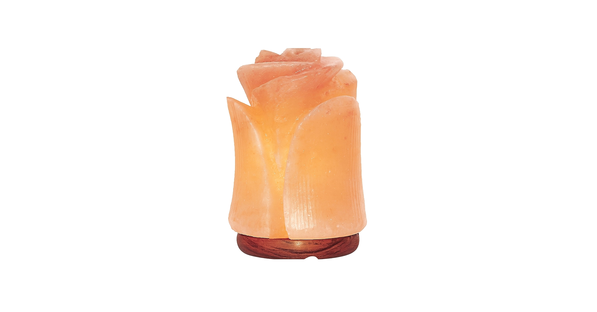 Spantik Tulip Shape Himalayan Pink Salt Lamp | Hand-Carved Rock Salt Flower Lamp | Natural Salt Night Light Desk Lamp for Home Office Decor | Himalayan Salt Lamps Sourced from Pakistan