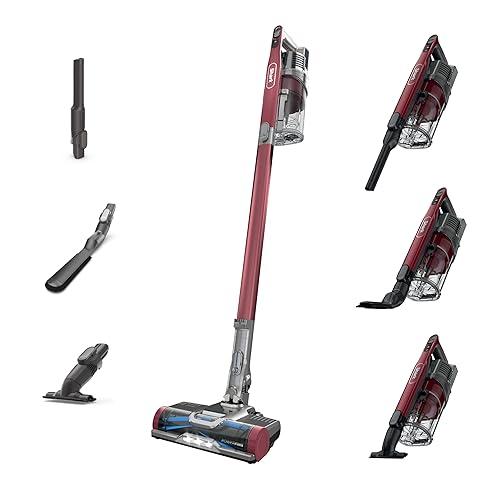 Shark Cordless Vacuum Cleaner, HEPA Filter, Lightweight, Portable, Rechargeable, Pet Hair Pickup, Removable Handheld, Crevice, Upholstery & Dusting Brush Included, 40-min runtime, Red, IZ362H