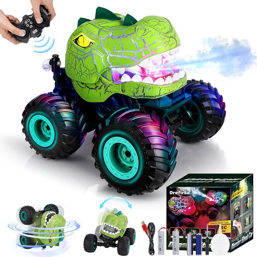 Remote Control Dinosaur Monster Truck for Kids