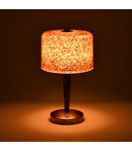 Salt lamp with Touch dimmer Control USB Himalayan Salt lamp Natural Rock lamp high Transparency PC lampshade (excluding USB Adapter)