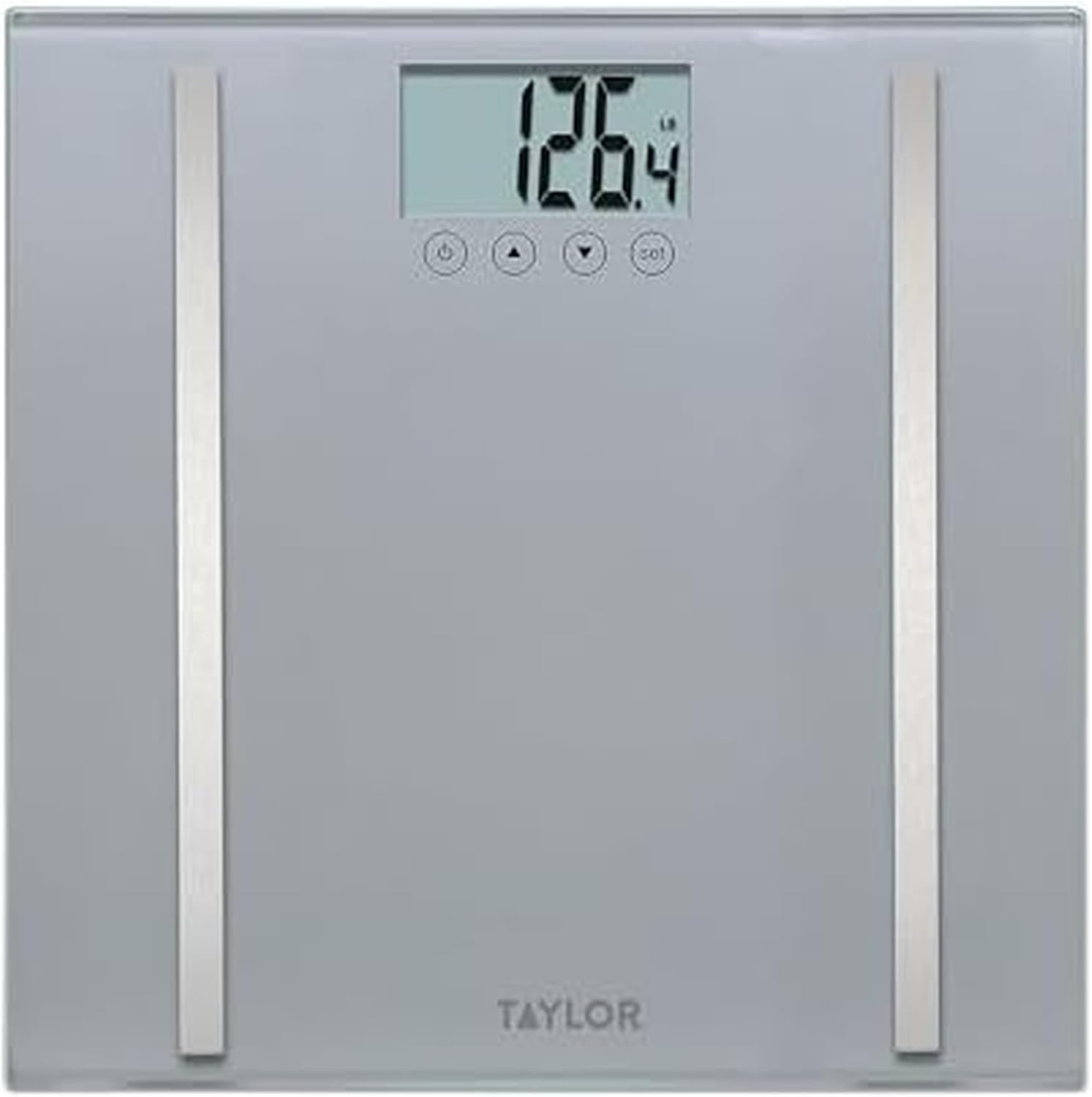Taylor Digital Body Composition Scale, Bathroom Scale for Body Weight, Measures Body Fat, Body Water, and Muscle Mass Percentages, 8 User Recognition, 400 lb Capacity, Charcoal