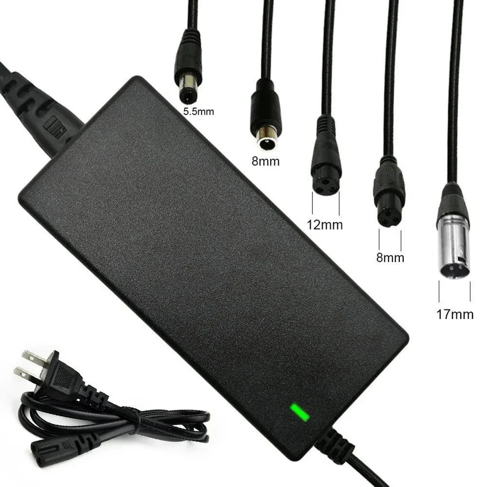 Brand New 42V 2A Scooter Power Adapter - 100-240V AC, US/EU/UK Plugs for 24-36V Lithium Batteries