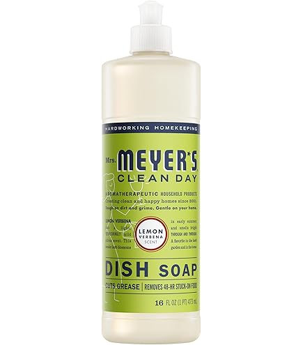 MRS. MEYER'S CLEAN DAY Liquid Dish Soap, Lemon Verbena, 16 fl. Oz