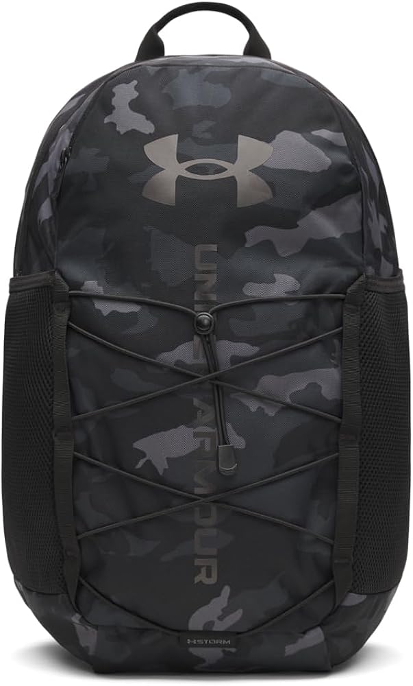 Under Armour Unisex Hustle Sport 6.0 Backpack, (002) Black/Metallic Black, One Size Fits Most