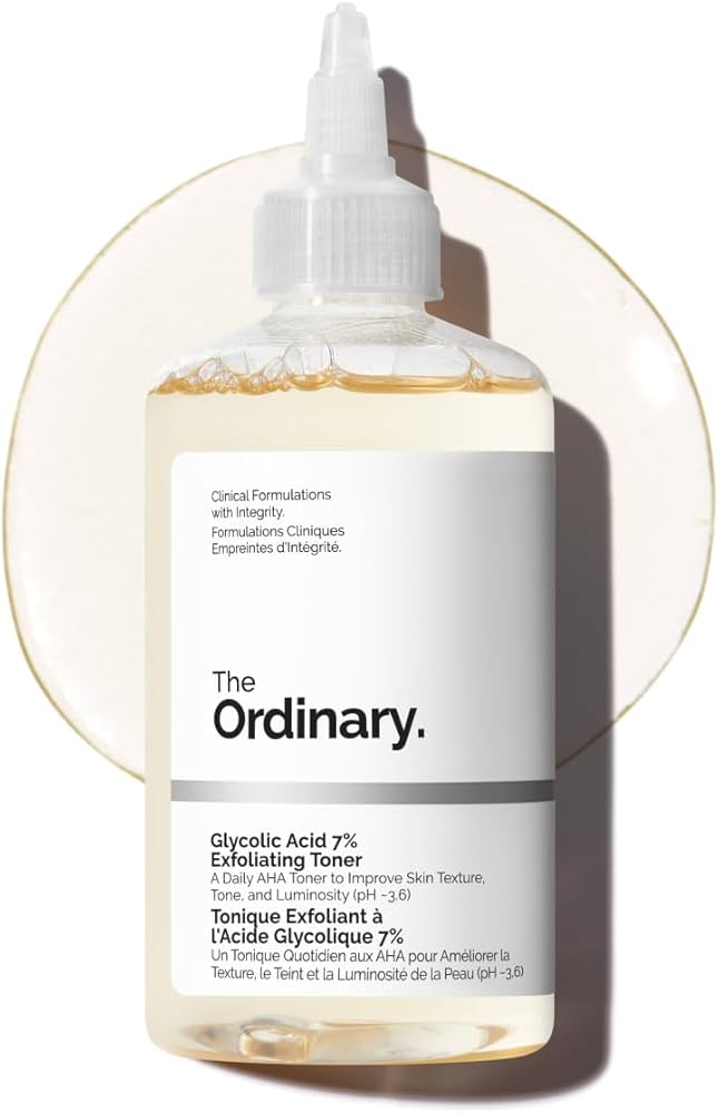 The Ordinary Glycolic Acid 7% Exfoliating Toner, Brightening and Smoothing Daily Toner for More Even-Looking Skin Tone