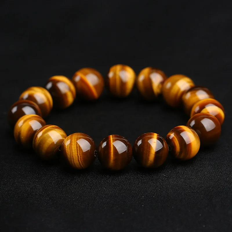 Noter Handmade Natural Tiger Eyes Stone Strand Bracelet For Men 4/6/8/10mm Positive Energy Healing Braslet Street Accessories
