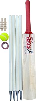 Kids Wooden Cricket Set Includes Bat Ball Stumps Tape & Carry Bag