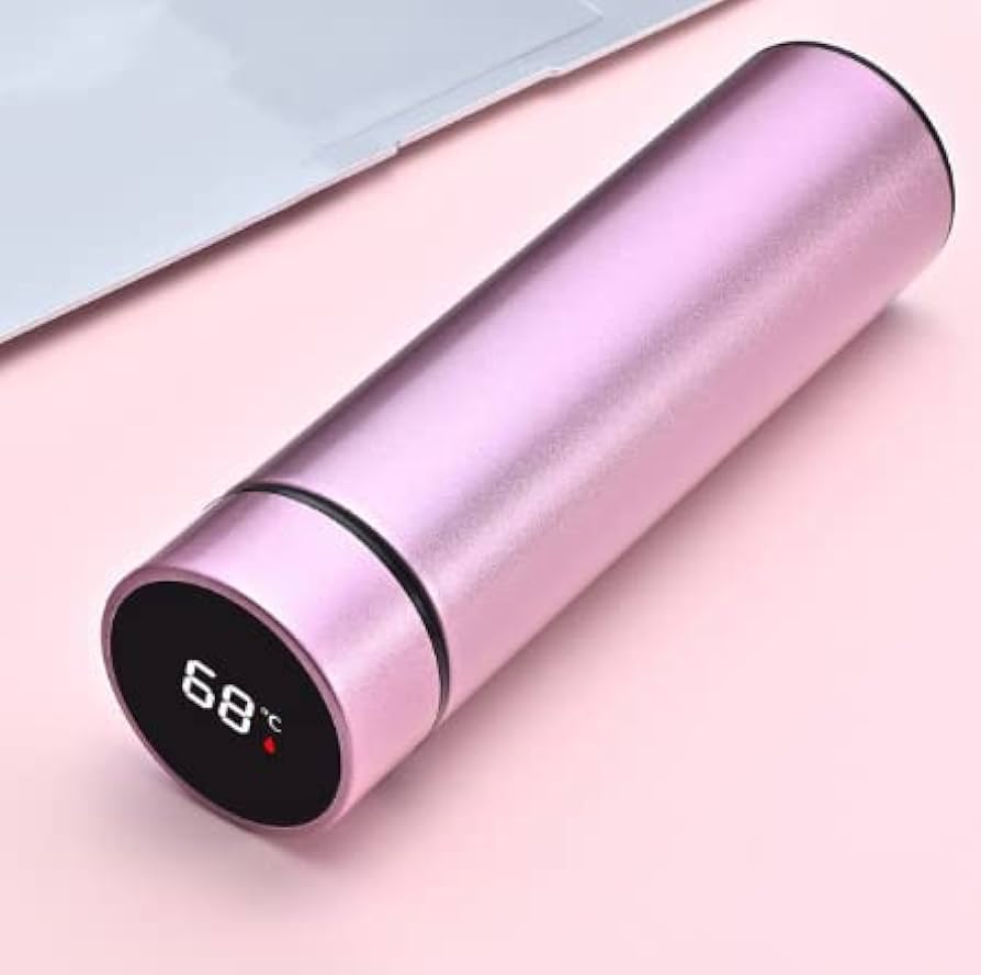 500ml Smart Insulation Cup Vacuum Bottle Thermos 304 Stainless Steel Minimalist Water Bottle LCD Digital Screen Portable Cup