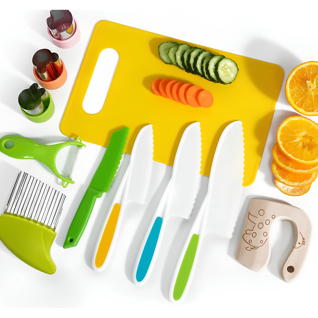 Montessori Kids Safe Knife Set for Real Cooking Activities