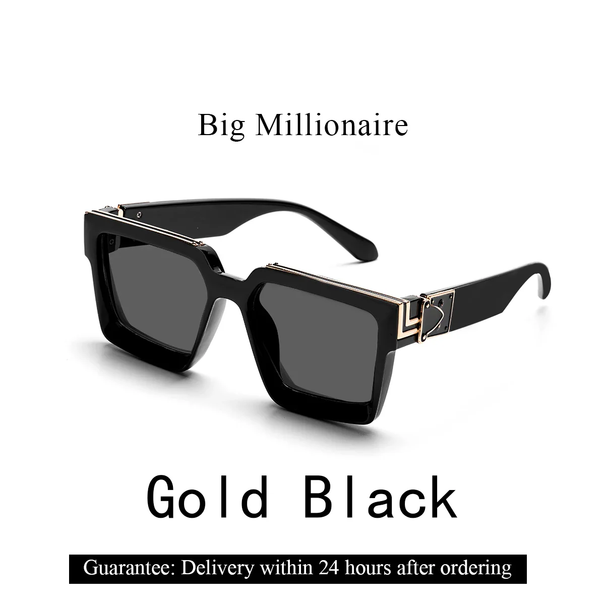 Ruiao Retro Black Millionaire Shades Luxury Sunglasses 2025 For Men Designer Famous Brand Square Sun Glasses Man Women Sunglass