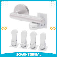 Inaya Child Proof Door Lever Lock (4-Pack) - Door Handle Lock - 3M Adhesive - Minimalist Design - No Drilling Child Safety Door Handle Locks