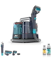 Shark StainStriker Portable Carpet & Upholstery Cleaner with On-Board Self-Cleaning, Spot, Stain, & Odor Eliminator, Includes 2 Cleaning Tools, 2 Cleaning Solutions, Charcoal, PX221BRN