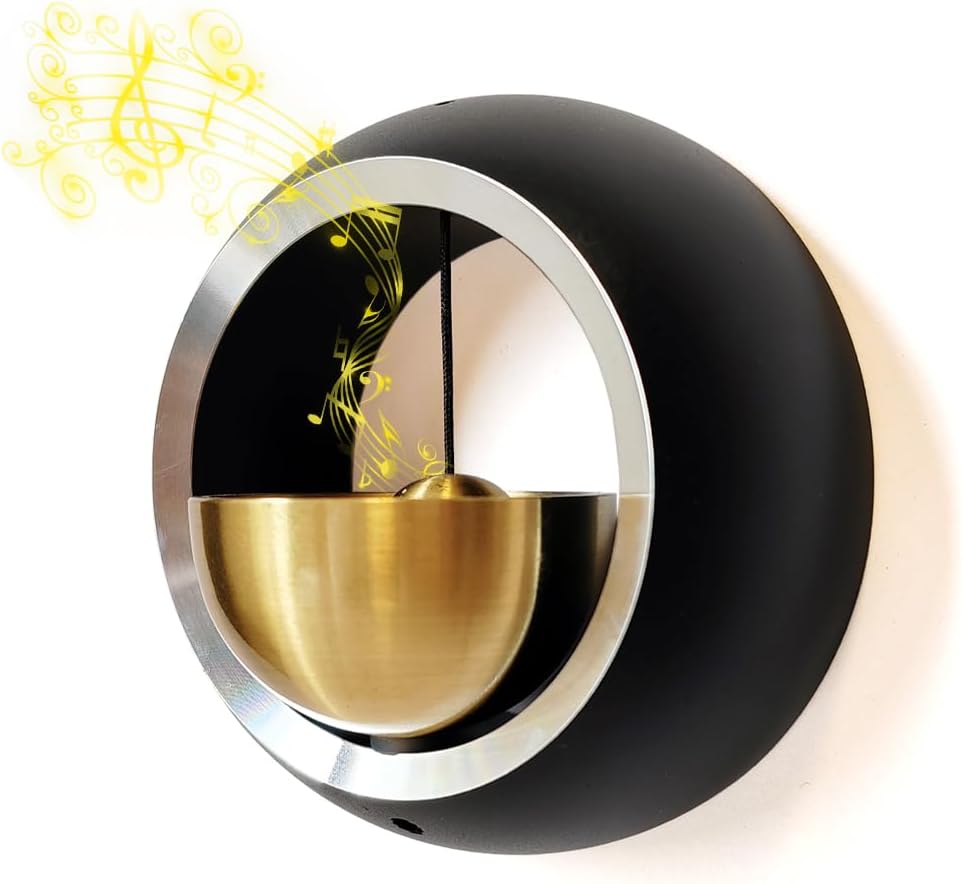 Shopkeepers Bell for Door Opening, Door Chime for Business When Entering, Easy to Install Magnetic Doorbell, Unique Business Decorations and Entrance Hanging Decorations- Creative Gift (black)