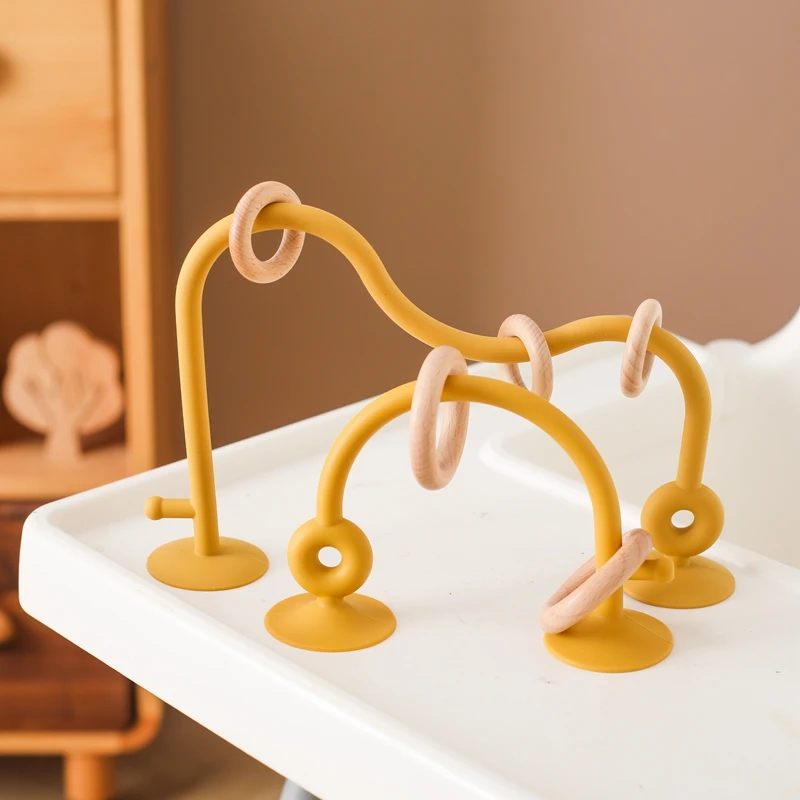 Bneseus Baby Toy Silicone Educational Toy Infant Montessori Toy Teething Track Maze Silicone Rollercoaster Bead Chain Accessorie