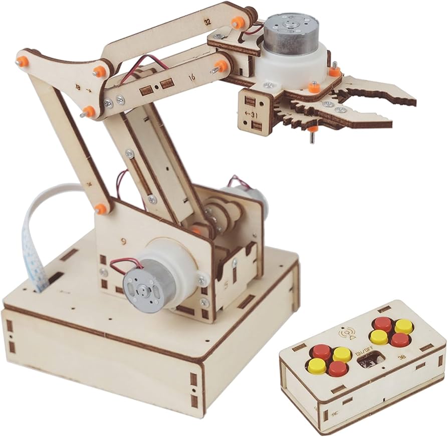 Robot Arm Kits Robotics for Kids Ages 8-12-14-16 Teens Adults STEM Toys Building Engineering 9 10 11 13 14 15 16+ Year Old Boys Grils Gifts Easter Basket Stuffers DIY Craft Science Circuit Project
