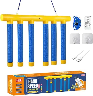 Reflex Drop Sticks Challenge, Falling Sticks Reaction Training Tool, Adjustable Speed Catching Sticks for Hand Eye Coordination & Reaction Time Boost in Adults