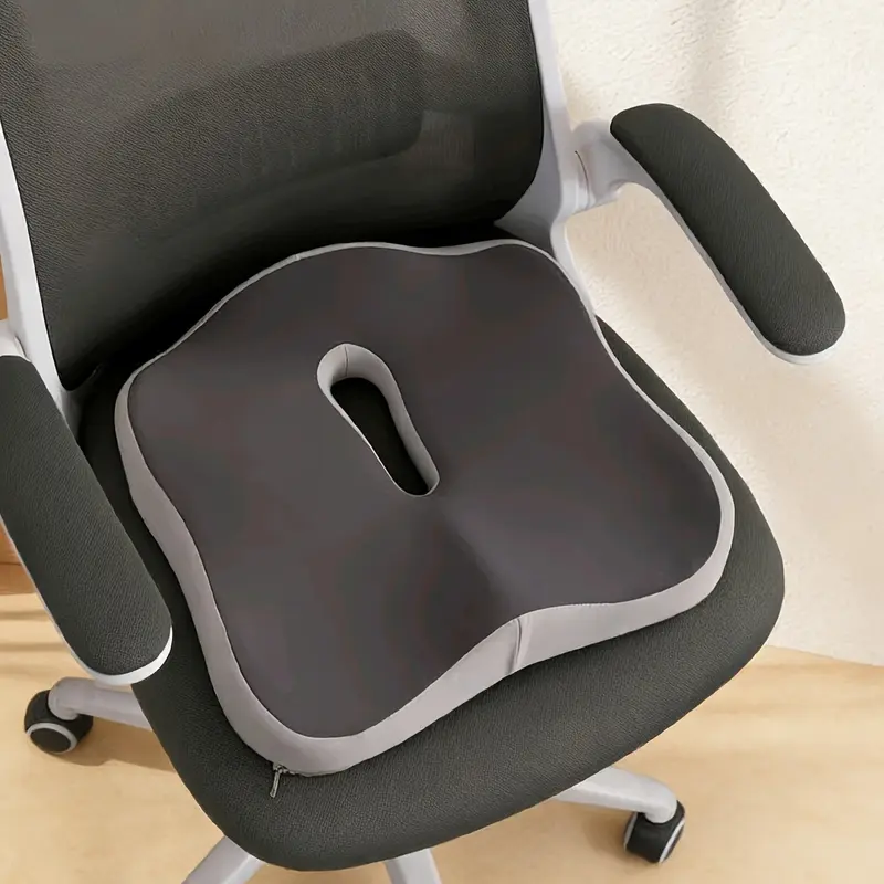 Everlasting Comfort Doctor Recommended Memory Foam Seat Cushion for Office Chairs & Car - Ergonomic Office Desk Accessories - Cushions for Tailbone Pain Relief, Sciatica (Dark Gray, X-Large)