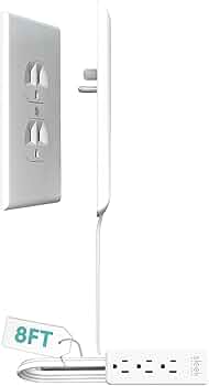 Smart Sleek Socket: Universal Outlet Concealer with Wi-Fi Smart Power Strip