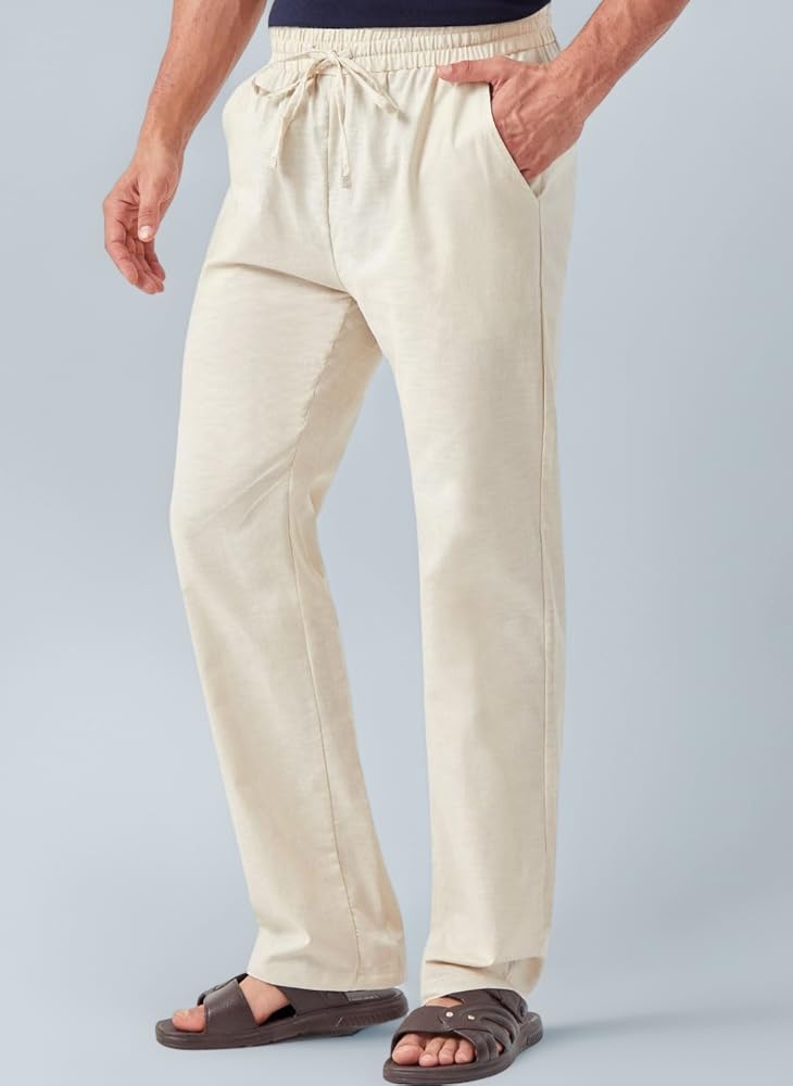 Men's Large Size Oversized Wide-Leg Sweatpants - Loose-Fit Trousers with Elastic Waist Breathable Winter Pants