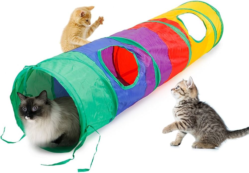 Cat Tunnel Pet Tube Collapsible Play Toy Indoor Outdoor Kitty Puppy Toys for Puzzle Exercising Training