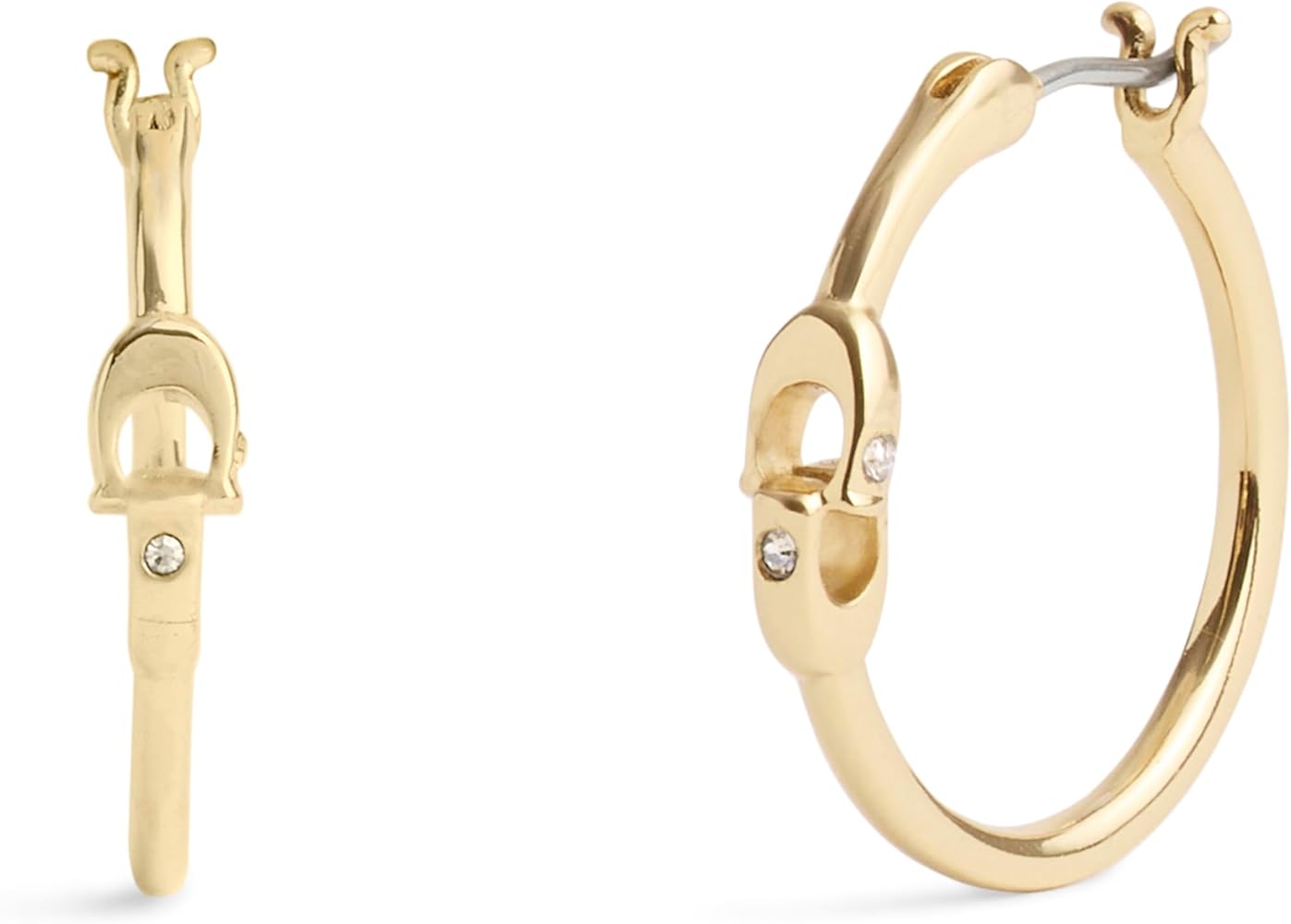 COACH Women's Signature Hoop Earrings