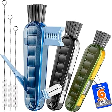 6 Pack Holikme 4 in 1 Cup Lid Cleaning Brush Set