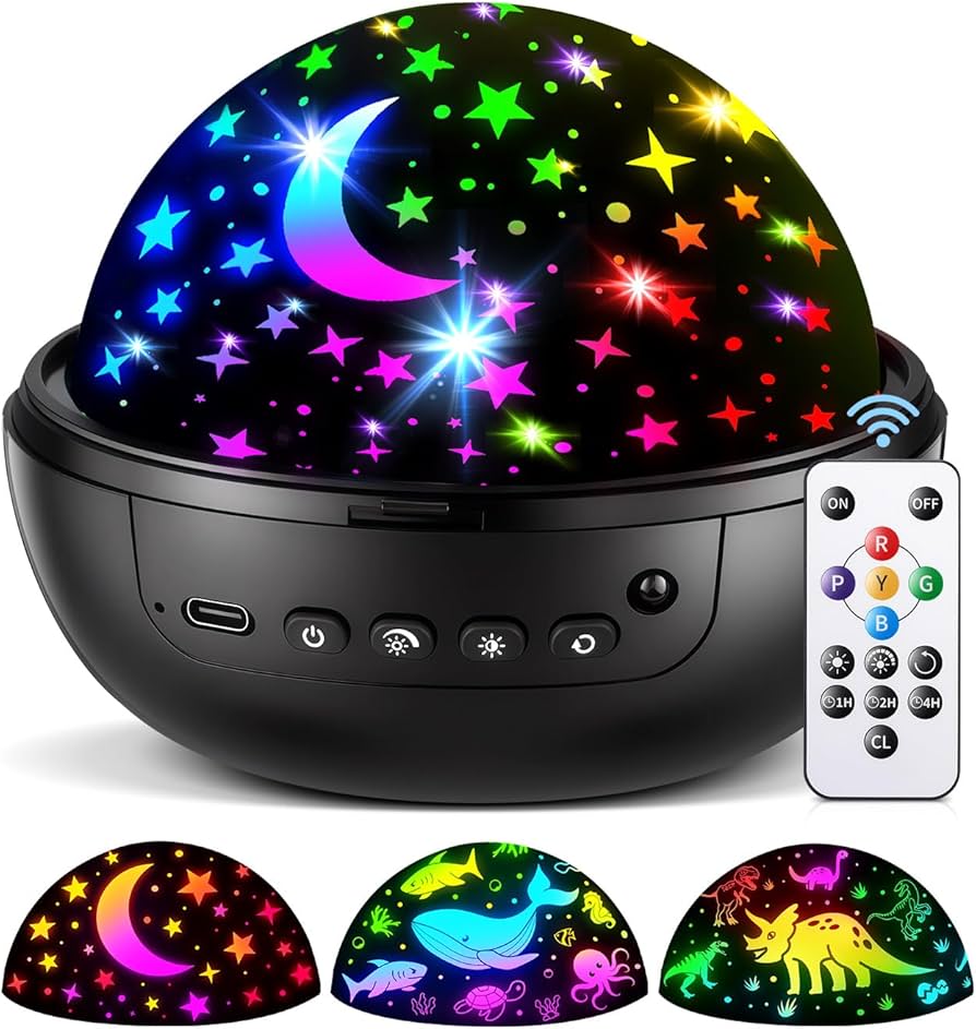 COOLNIGHT Kids Night Light Projector with Films